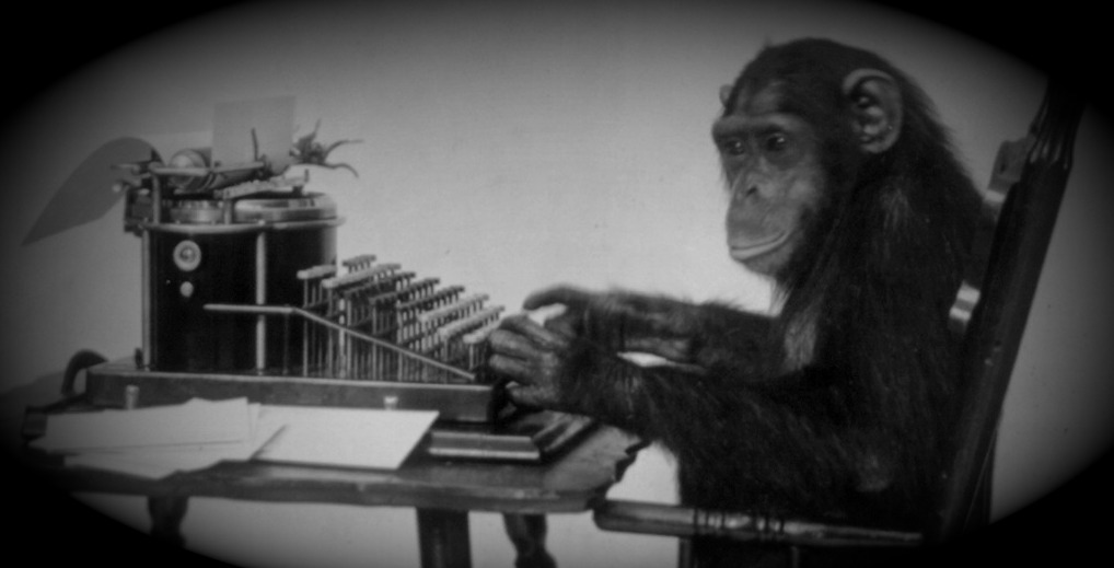 Monkey on a typewriter